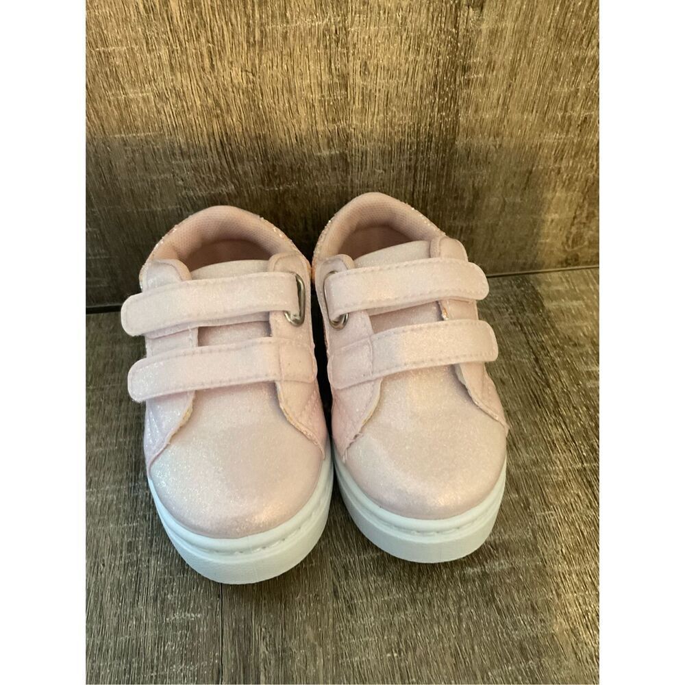 DOT & Zazz Toddler Size 7 Girls Pink Sparkle Athletic Sneakers - Picture 2 of 7